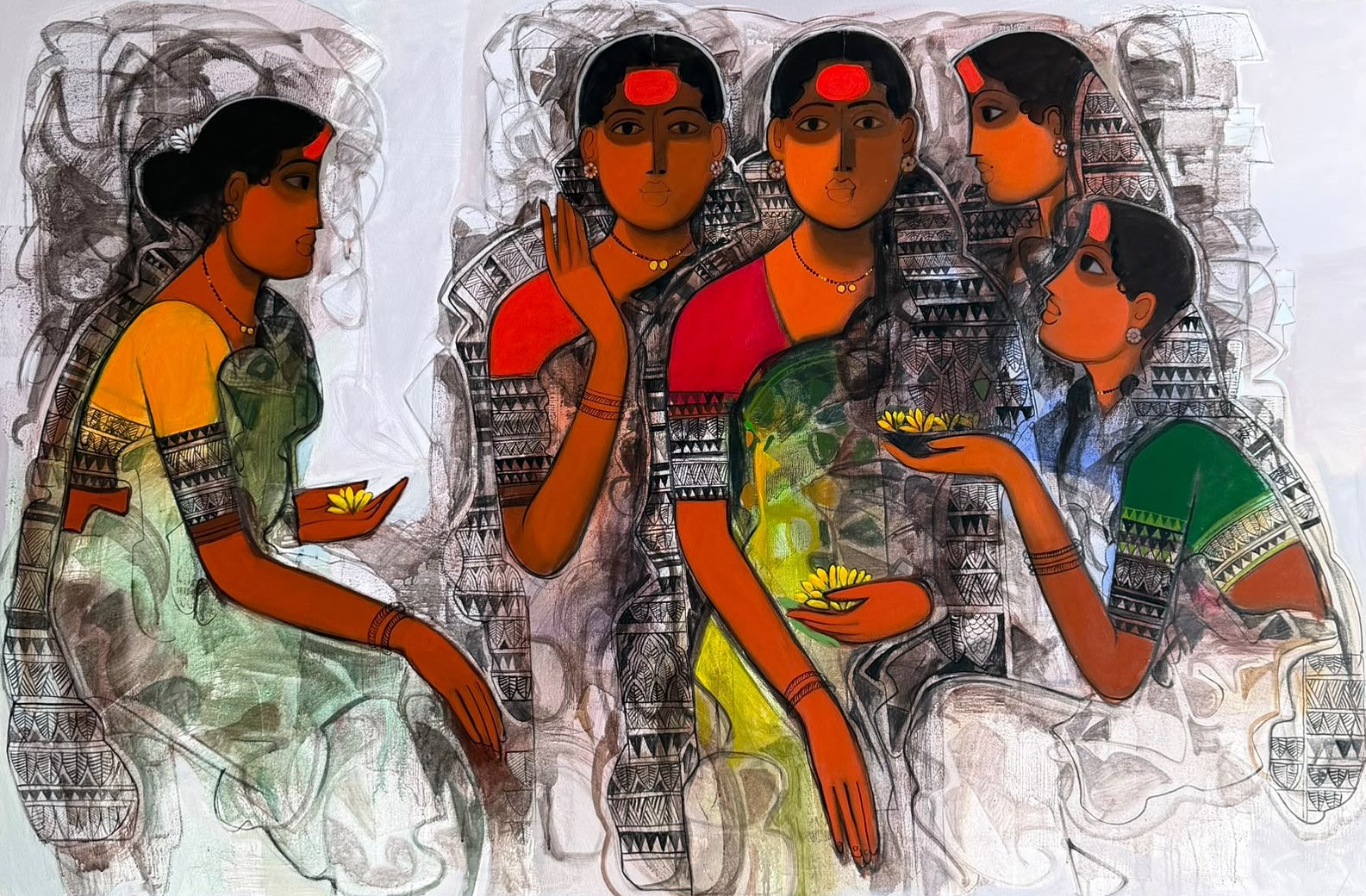 5. Acrylic on canvas